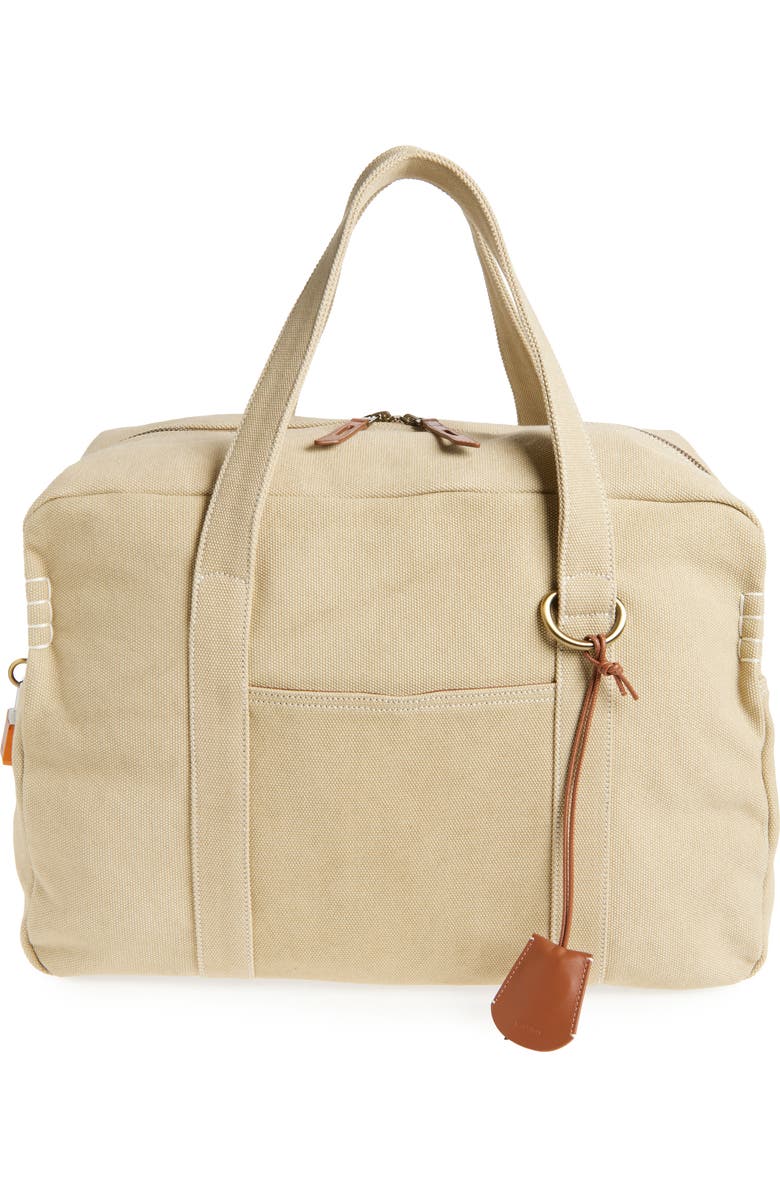JW Anderson Cotton Canvas Weekend Bag, Main, color, Stone