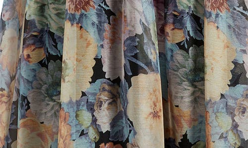 Lulus Logan Floral Square Neck Midi Dress In Blue