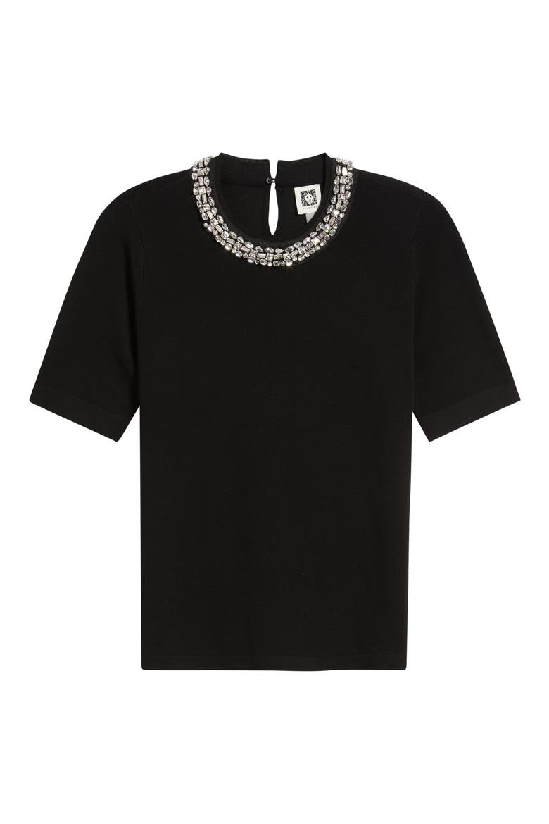 Rhinestone Embellished Sweater, Alternate, color, ANNE BLACK