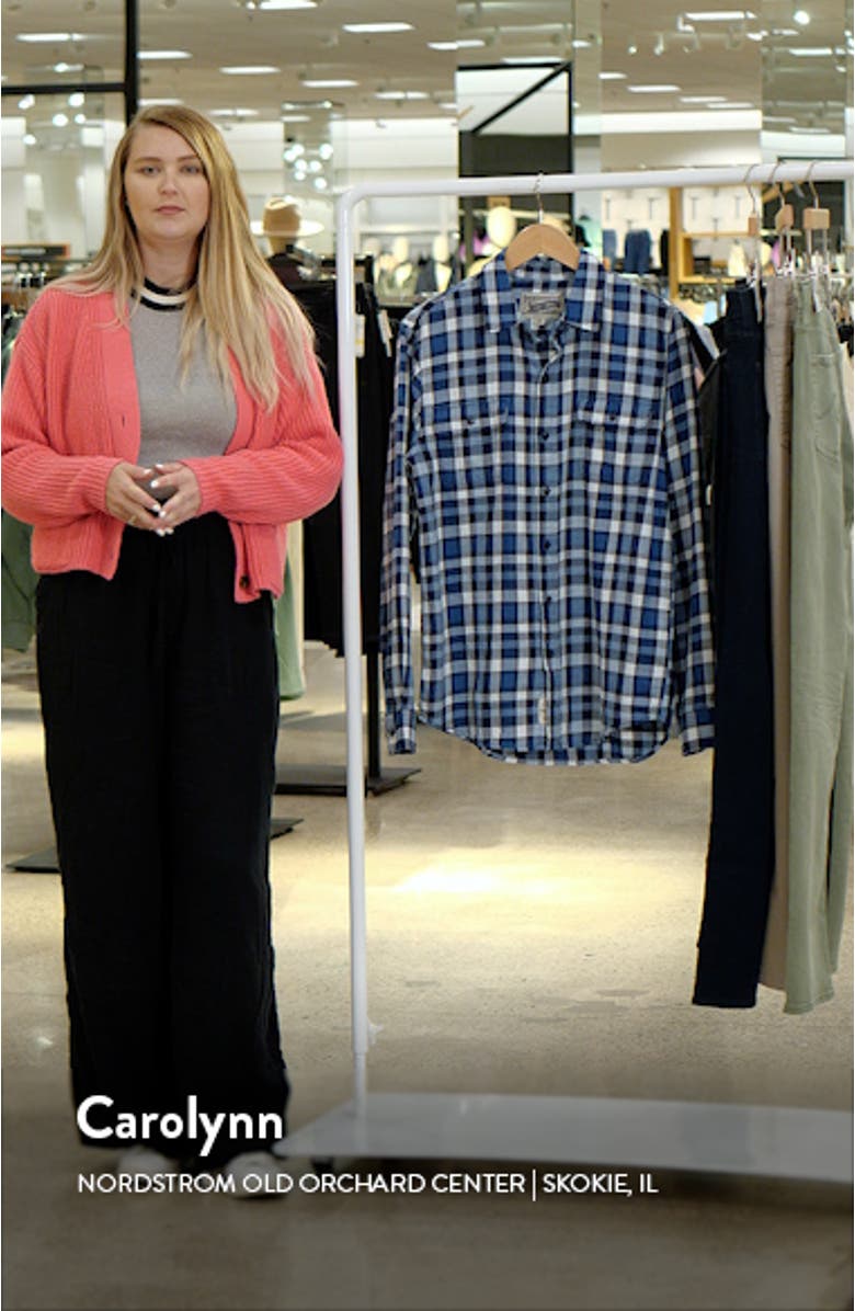 Plaid Slub Cotton Button-Up Shirt, sales video thumbnail