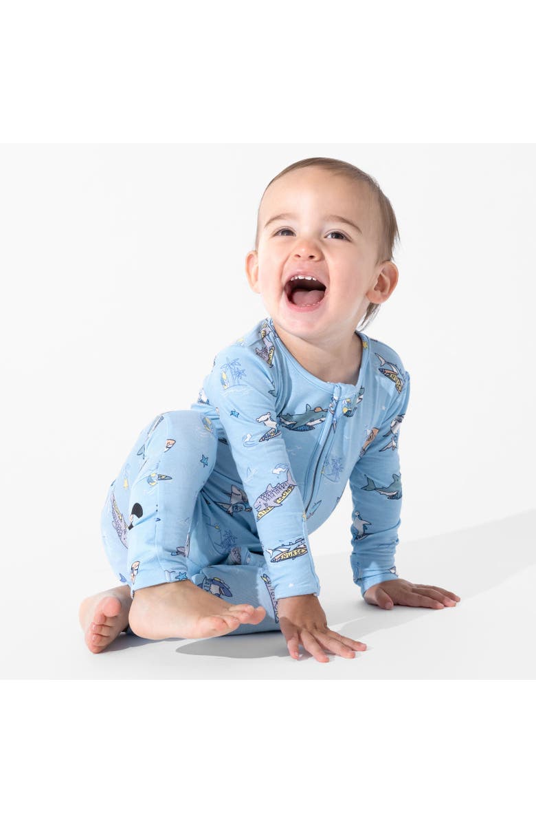 Bellabu Bear Baby Shark School Convertible Footie, Alternate, color, Shark School