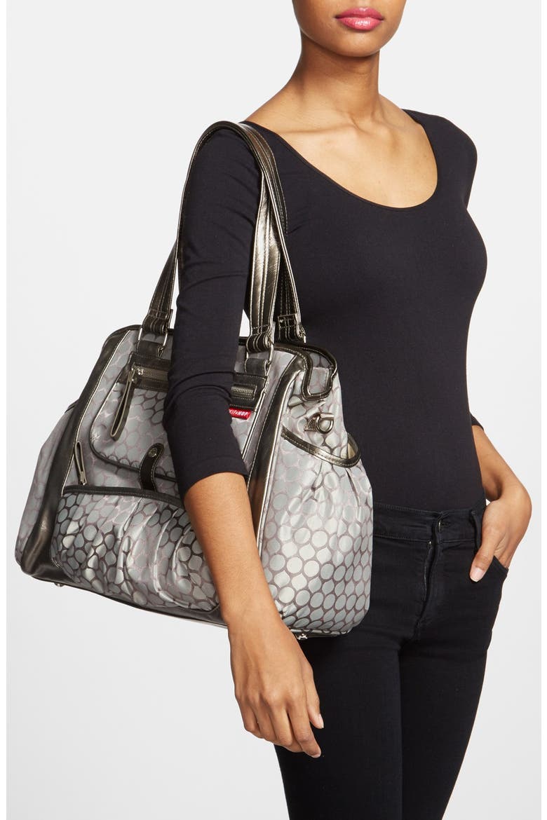 'Studio Tote' Diaper Bag, Alternate, color, PEWTER DOT