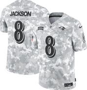Nike Men's Nike Lamar Jackson Arctic Camo Baltimore Ravens 2024 Salute to Service Limited Jersey