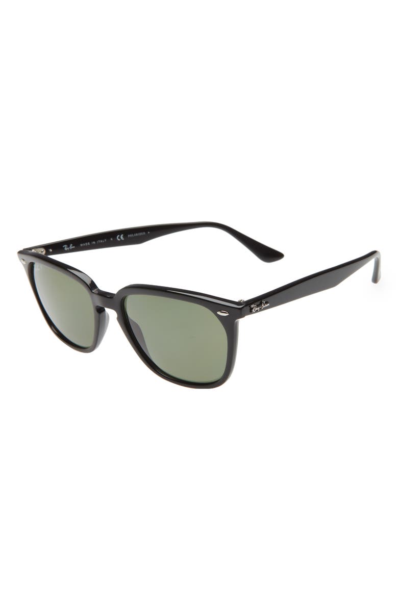 Ray-Ban 55mm Square Polarized Sunglasses, Alternate, color, Black