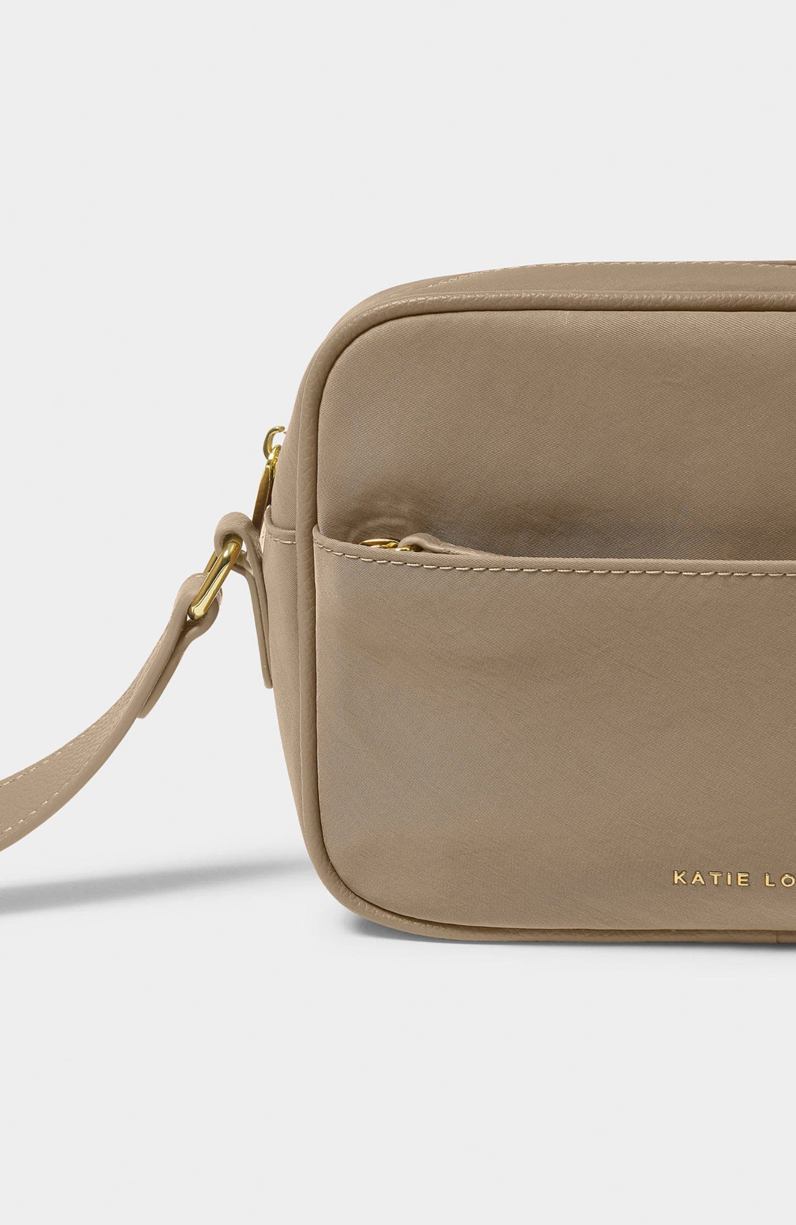 Nylon-Luxe Crossbody Bag, Alternate, color, Taupe