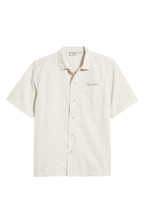 Service Works Script Embroidered Organic Cotton Camp Shirt