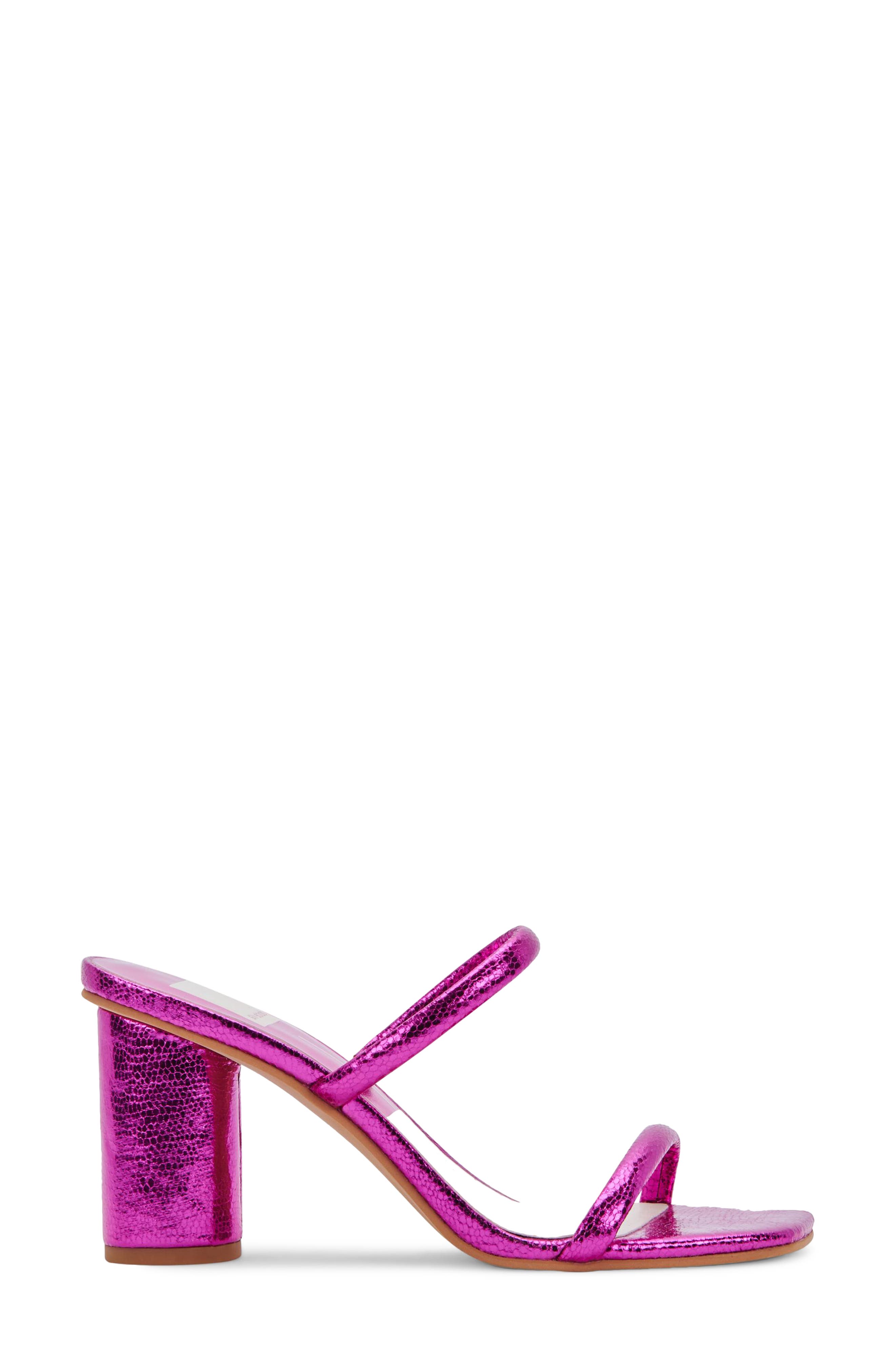 Noles City Slide Sandal, Alternate, color, ELECTRIC PINK METALLIC STELLA