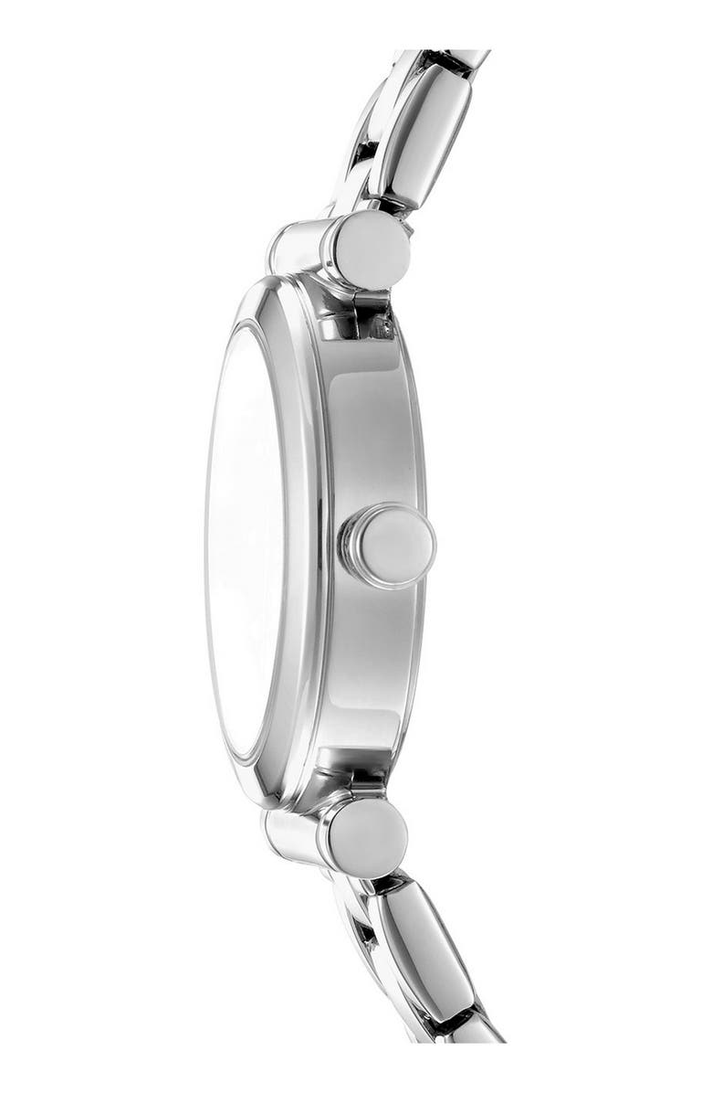 DKNY Essentials Crystal Marker Bracelet Watch, 28mm, Alternate, color, Silver