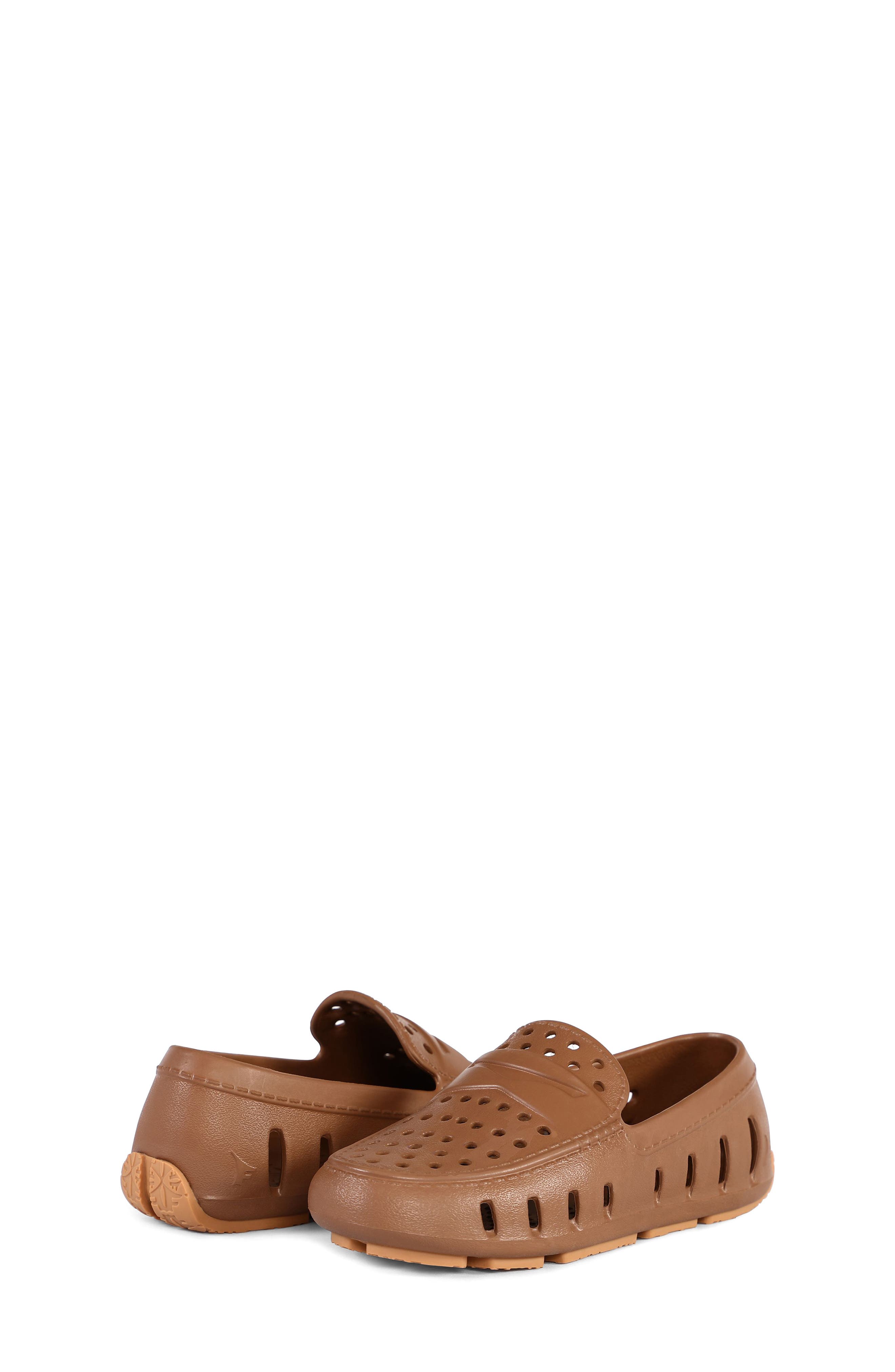 FLOAFERS Kids' Prodigy Waterproof Driver Loafer, Alternate, color, Chestnut Hill/Gum