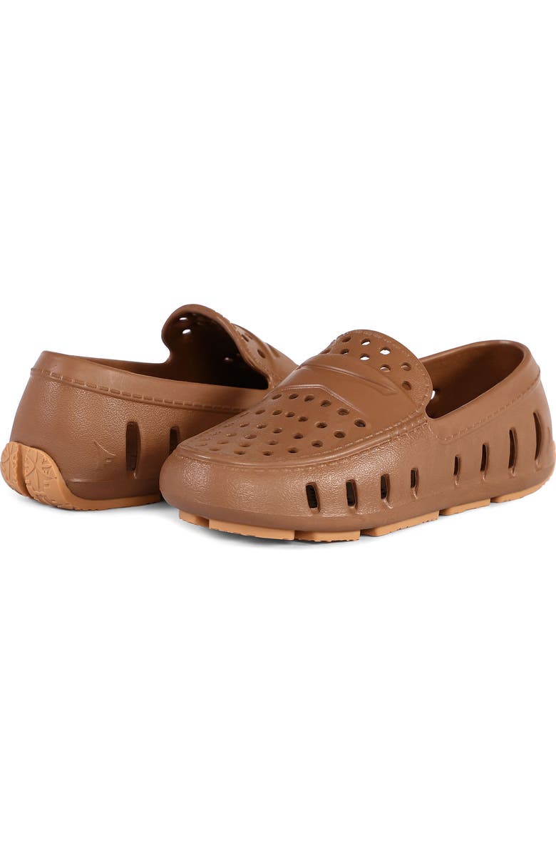 FLOAFERS Kids' Prodigy Waterproof Driver Loafer, Alternate, color, Chestnut Hill/Gum