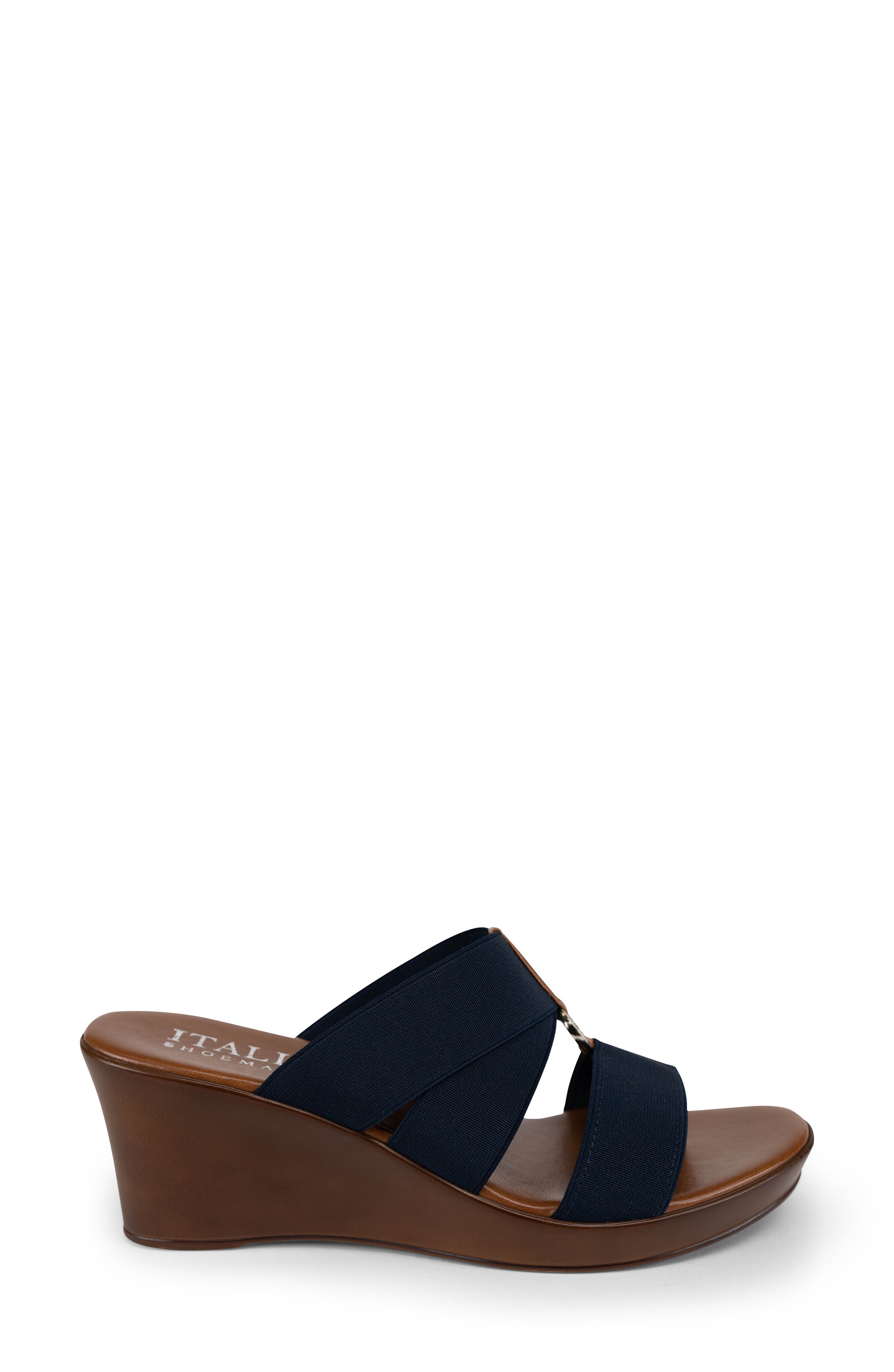 Celsi Wedge Slide Sandal, Alternate, color, NAVY