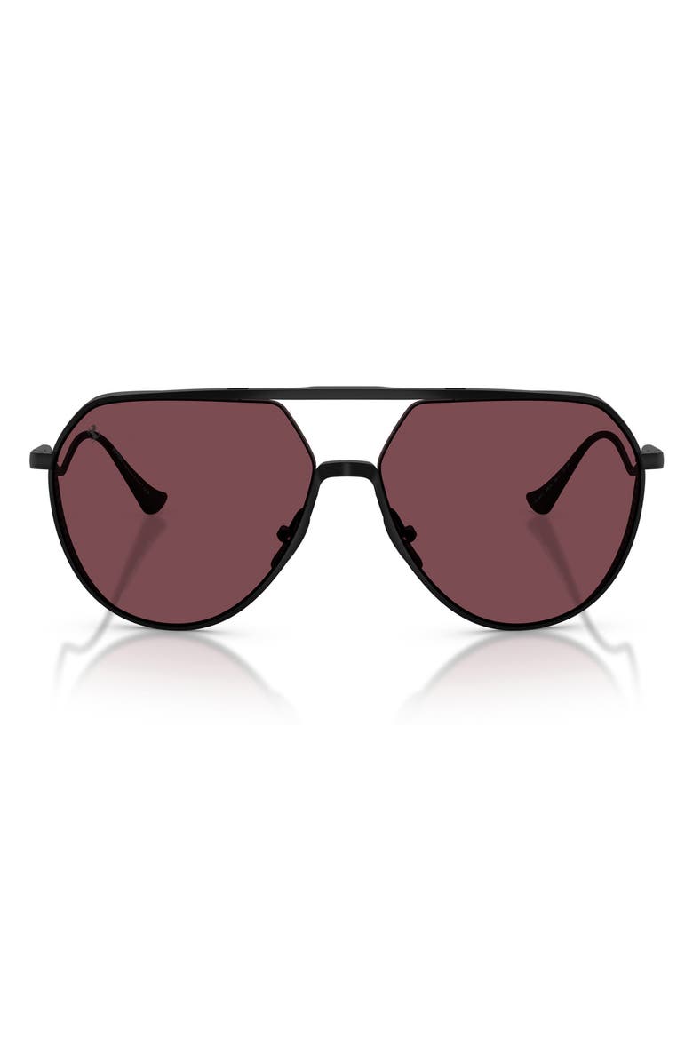 Ferrari 59mm Pilot Sunglasses, Main, color, Matte Black / Red