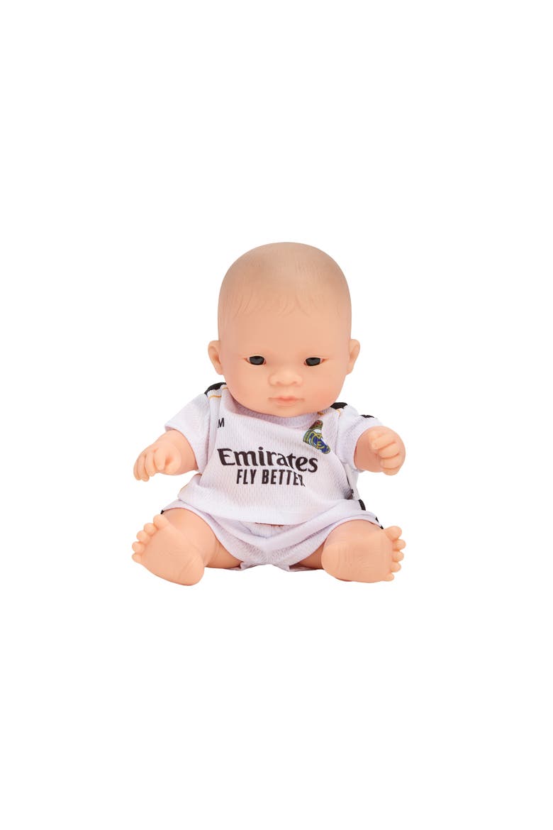8 1/4 inch Baby Girl Doll with Real Madrid Soccer Jersey, Alternate, color, Medium Skin