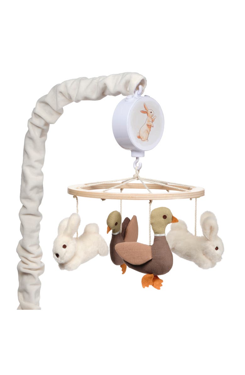 Lambs & Ivy Signature Bunny Hop Musical Baby Crib Mobile Soother Toy, Main, color, Cream