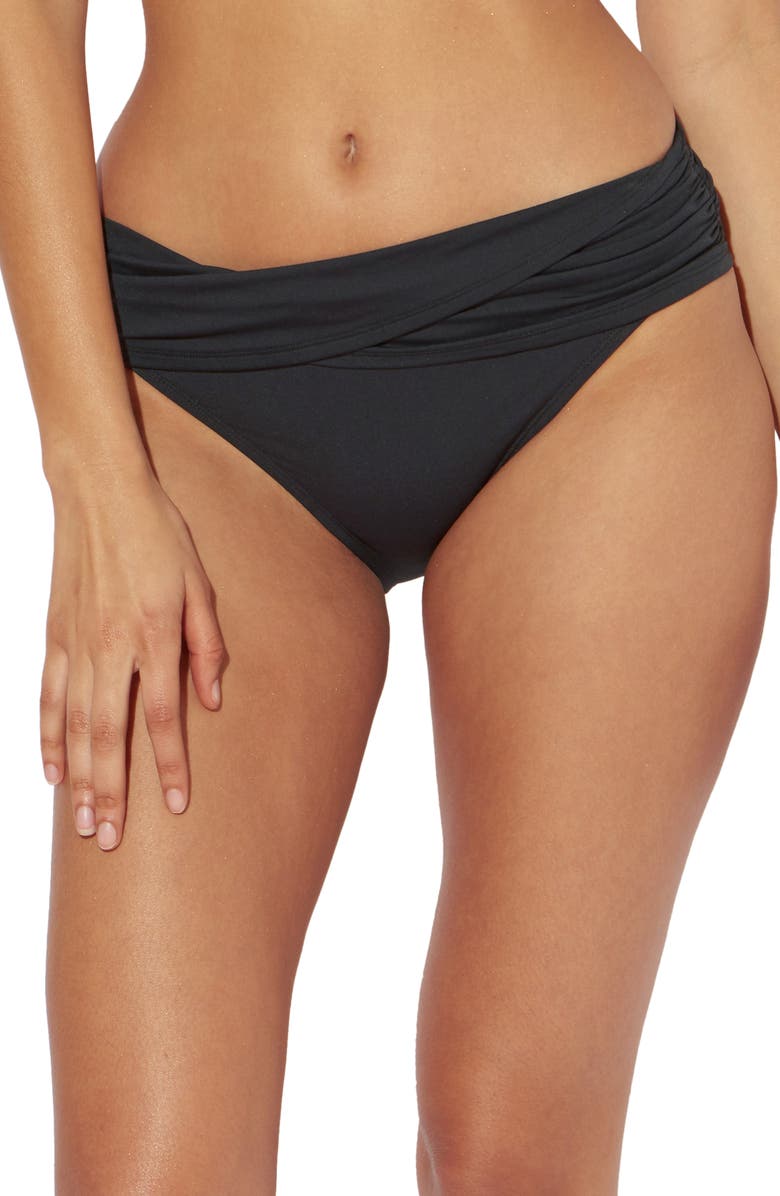BLEU by Rod Beattie Hipster Bikini Bottoms, Main, color, Black