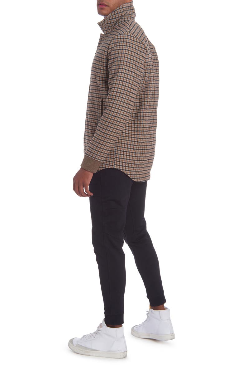 Quilted Wool Blend Overshirt, Alternate, color, TAN