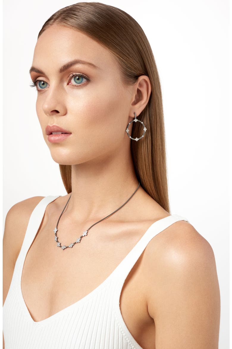 Industrial Finish Chain Necklace, Alternate, color, BLACK/ SILVER