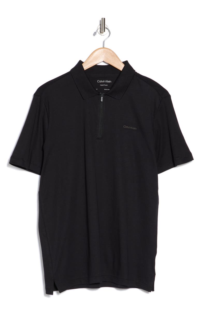 Calvin Klein Short Sleeve Liquid Zip Polo, Alternate, color,