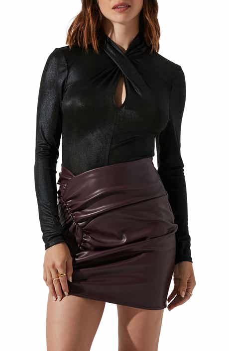 ASTR the Label Glitter Cross Front Bodysuit