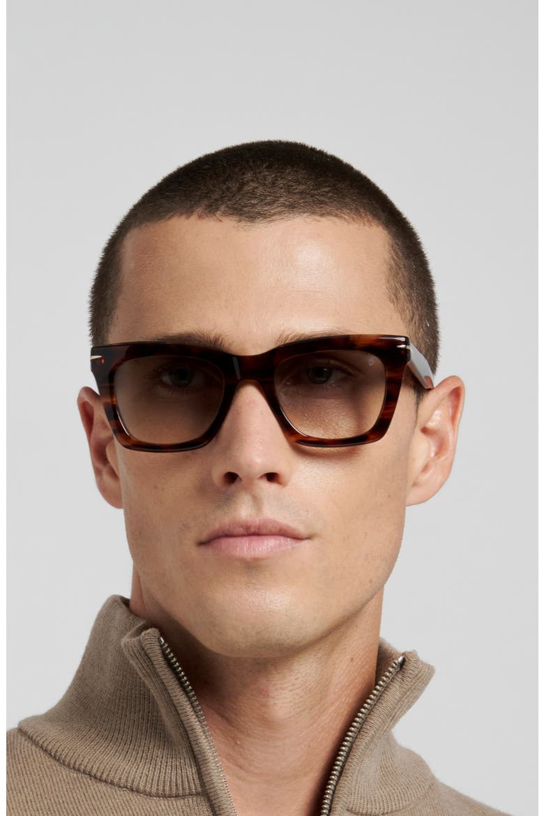DB 99 51mm Rectangular Sunglasses, Alternate, color, BROWN HORN/ GNSF FTAR