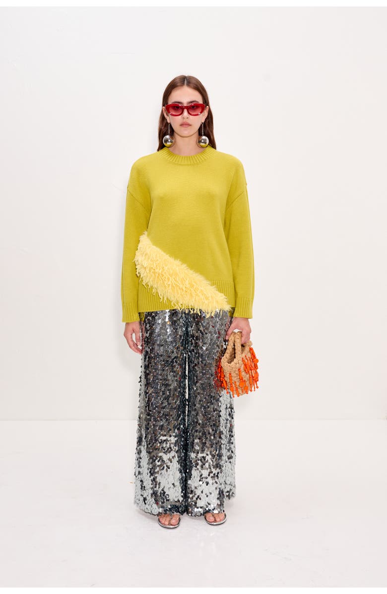 SIMONMILLER Zira Novelty Sweater, Main, color, Chartreuse