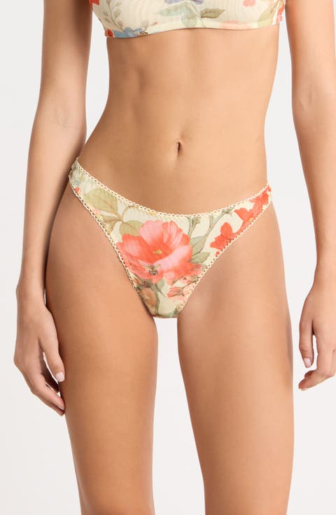 Floral Lace Thong