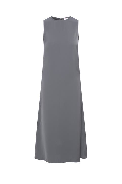 Woven Center Back Invisible Zipper Jumper