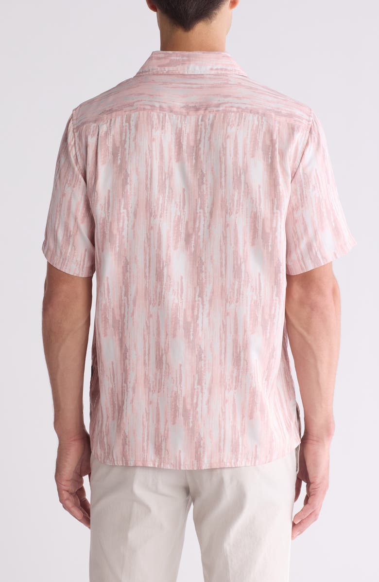 John Varvatos Dan Patterned Modal Camp Shirt, Alternate, color, 