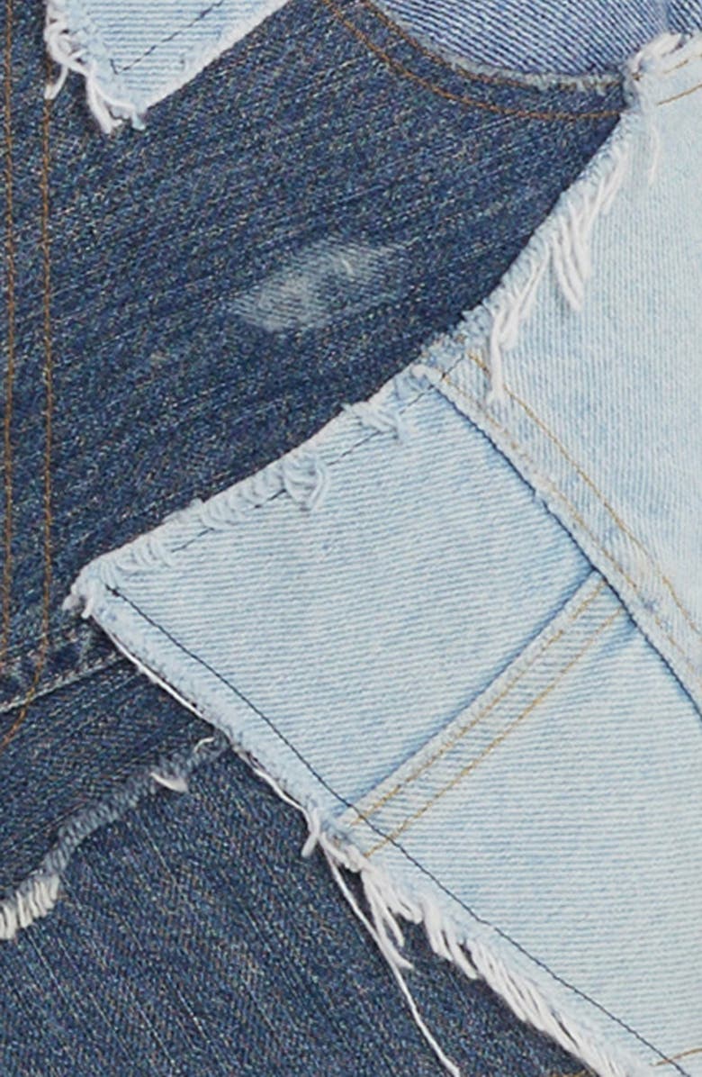 Dolce&Gabbana Patchwork Denim Miniskirt, Alternate, color,