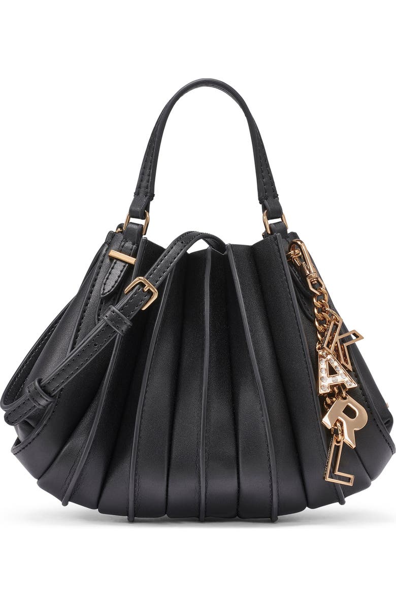 KARL LAGERFELD PARIS Ikon Clutch, Main, color, Black/Gold