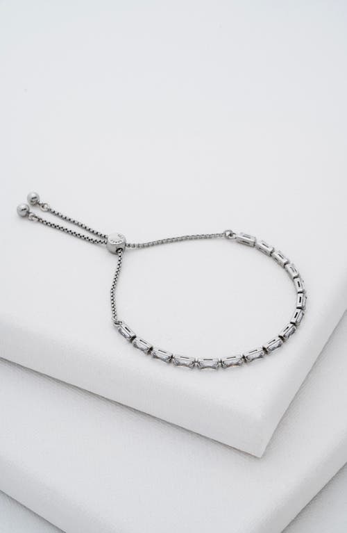 Ted Baker Isela Cubic Zirconia Baguette Bracelet In Silver Tone/clear Crystal