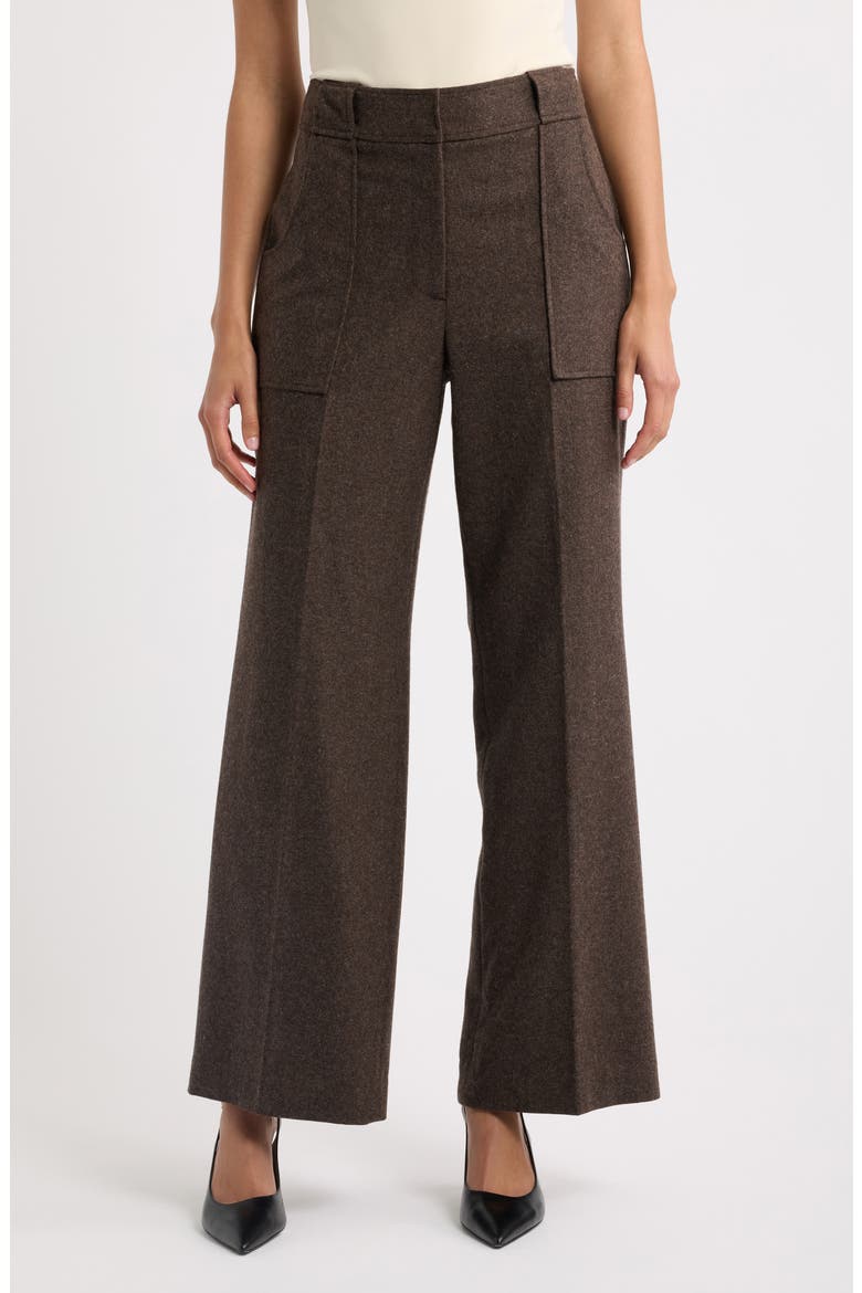 The Natalie High Waist Wide Leg Pants, Main, color, RHAPSODY BROWN