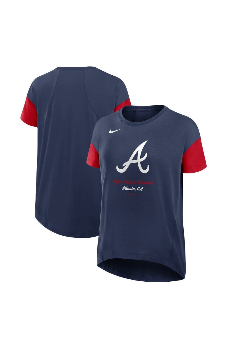 Nike Women's Nike Navy Atlanta Braves Flowy T-Shirt, Alternate, color, 