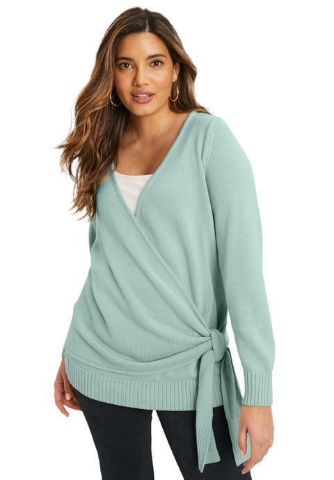 Wrap-Front Cardigan (Plus Available)