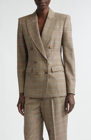 Etro Plaid Double Breasted Blazer