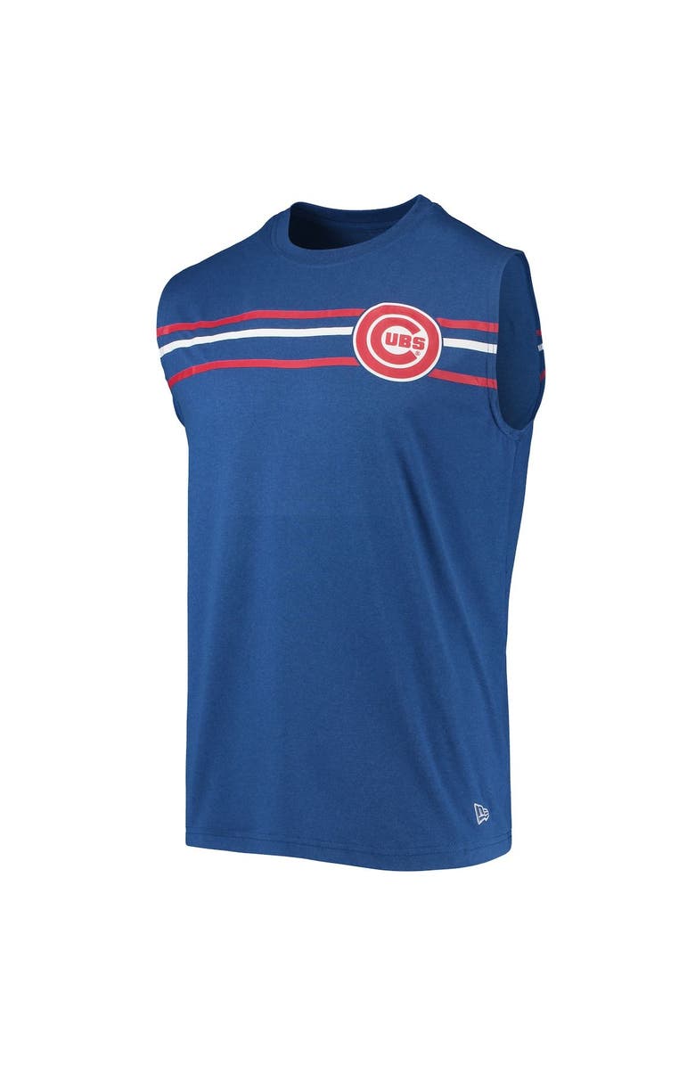 New Era Men's New Era Heathered Royal Chicago Cubs Muscle Tank Top, Alternate, color, 