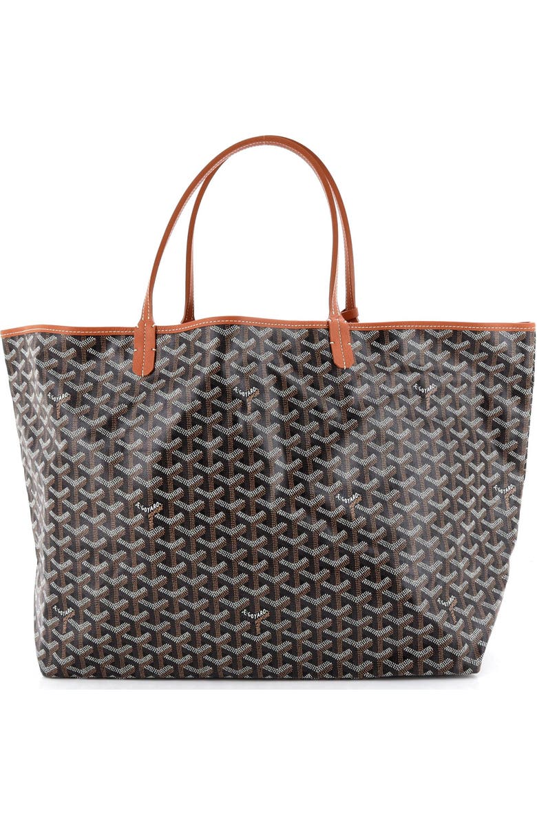 Pre-Owned Goyard Saint Louis Tote Coated Canvas GM, Main, color, Brown