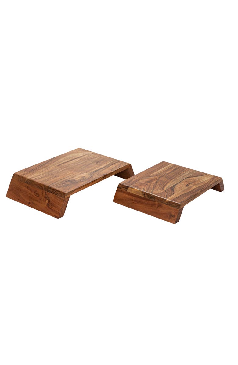 Storied Home Acacia Wood Nesting Pedestals -, Main, color, 