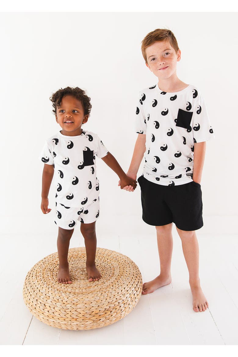 Yin & Yang T-Shirt and Shorts Set, Alternate, color, White
