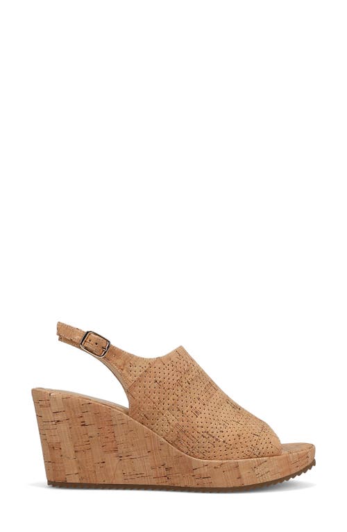 Vaneli Lansa Slingback Platform Wedge Sandal In Natural