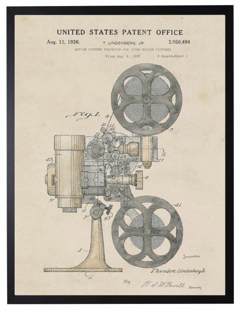 Projector Patent in Black Frame