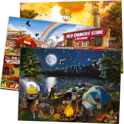 1000-Piece Jigsaw Puzzle Collection for Adults - Travel, Animal and Fantasy Themes