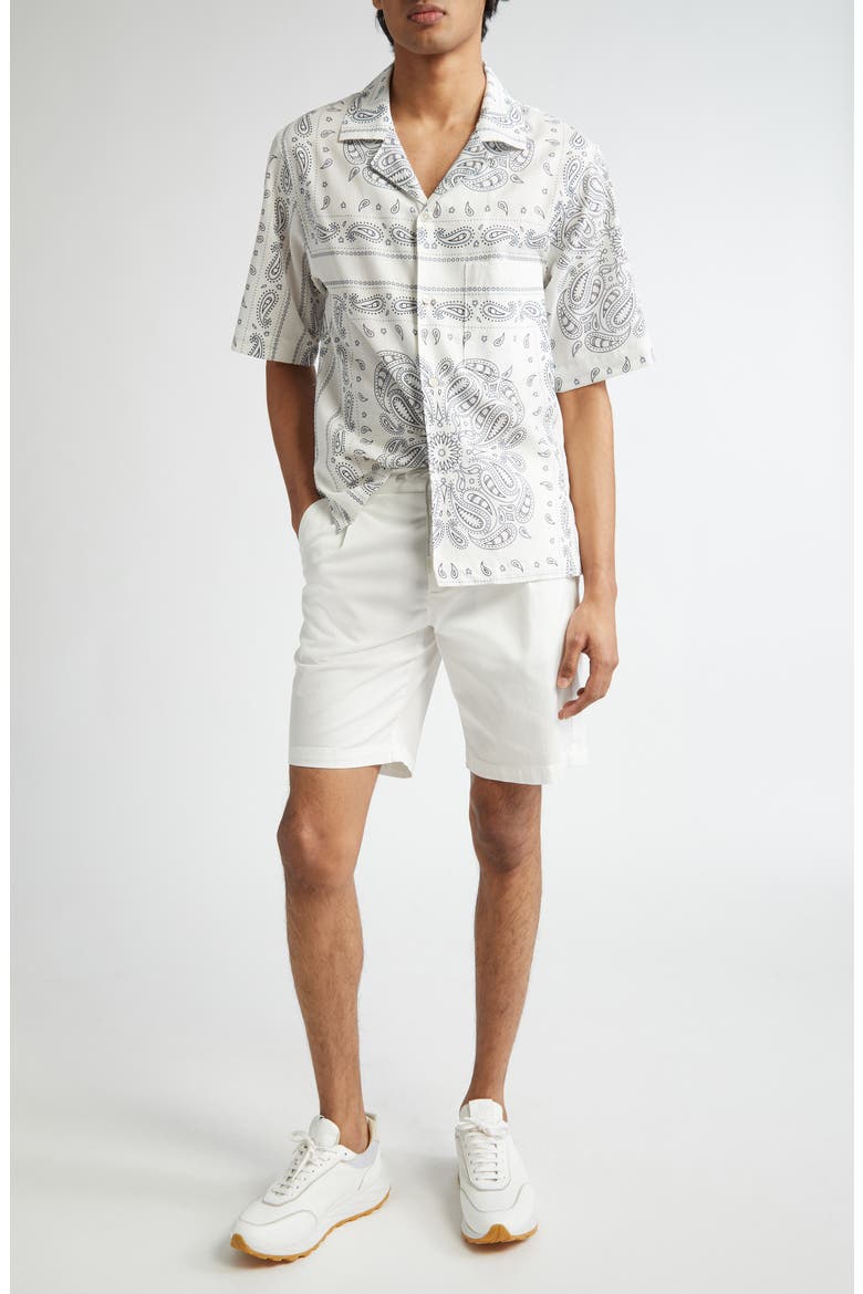 Stretch Cotton Bermuda Shorts, Alternate, color, WHITE