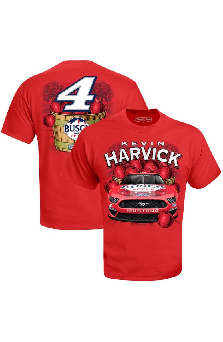 STEWART-HAAS RACING Men's Stewart-Haas Racing Team Collection Red Kevin Harvick Busch Light Apple 2-Spot T-Shirt, Main, color,