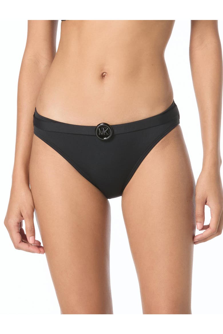 Bubble Logo Ring Bikini Swim Bottom, Main, color, Black