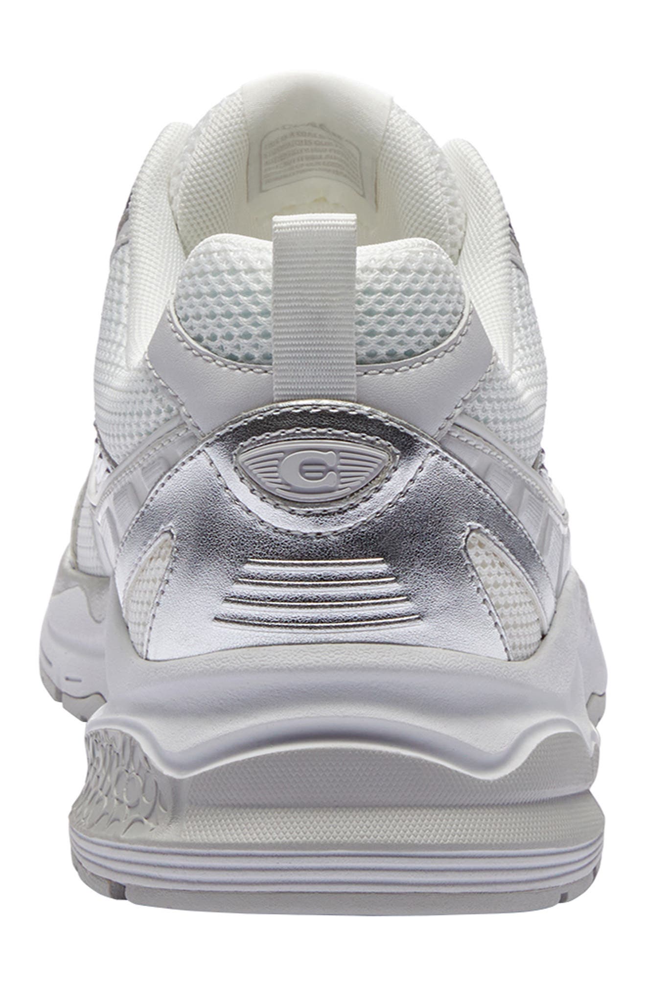 COACH Mesh Sneaker, Alternate, color, Light Grey/ Optic White