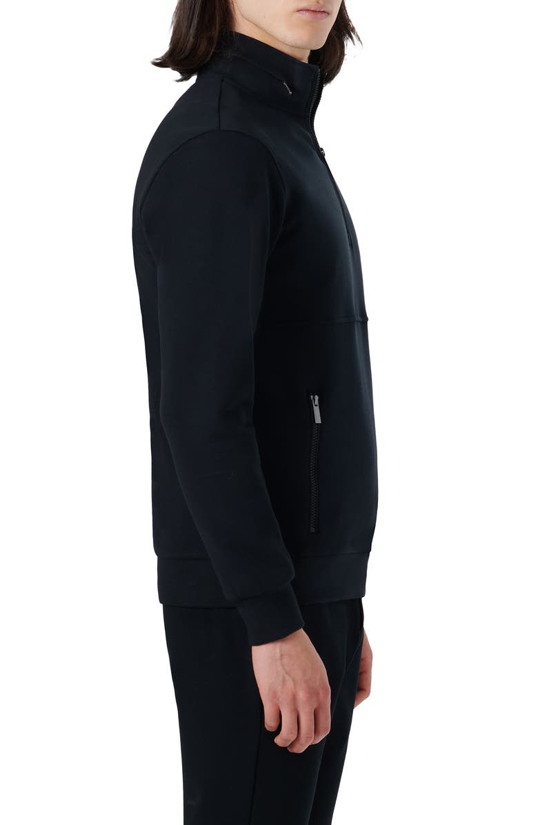 Bugatchi Quarter Zip Stretch Cotton Sweatshirt, Alternate, color, 