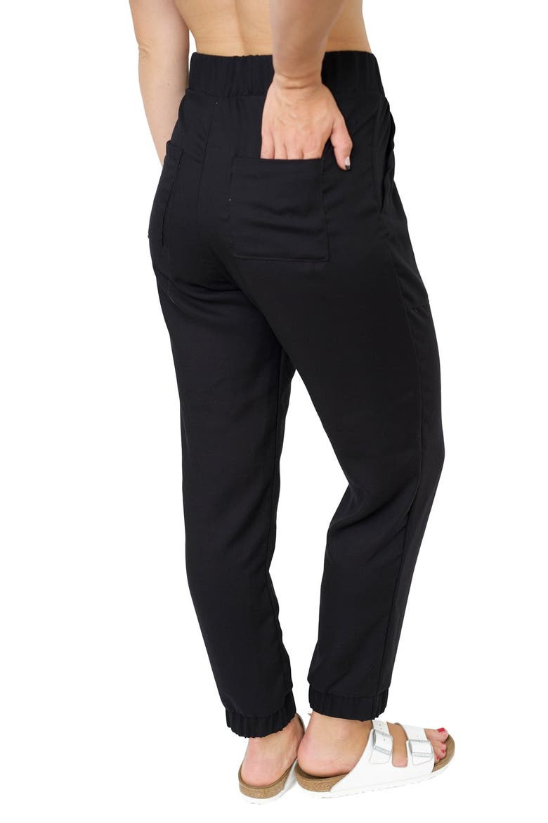 'Jenna' Maternity Pants, Alternate, color, BLACK