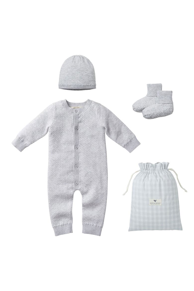 Baby Jacquard Sweater Gift Set, Alternate, color, Grey