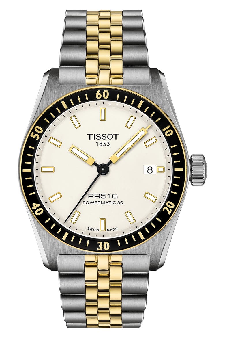 PR516 Powermatic 80 Automatic Bracelet Watch, 38mm, Main, color, TWO TONE